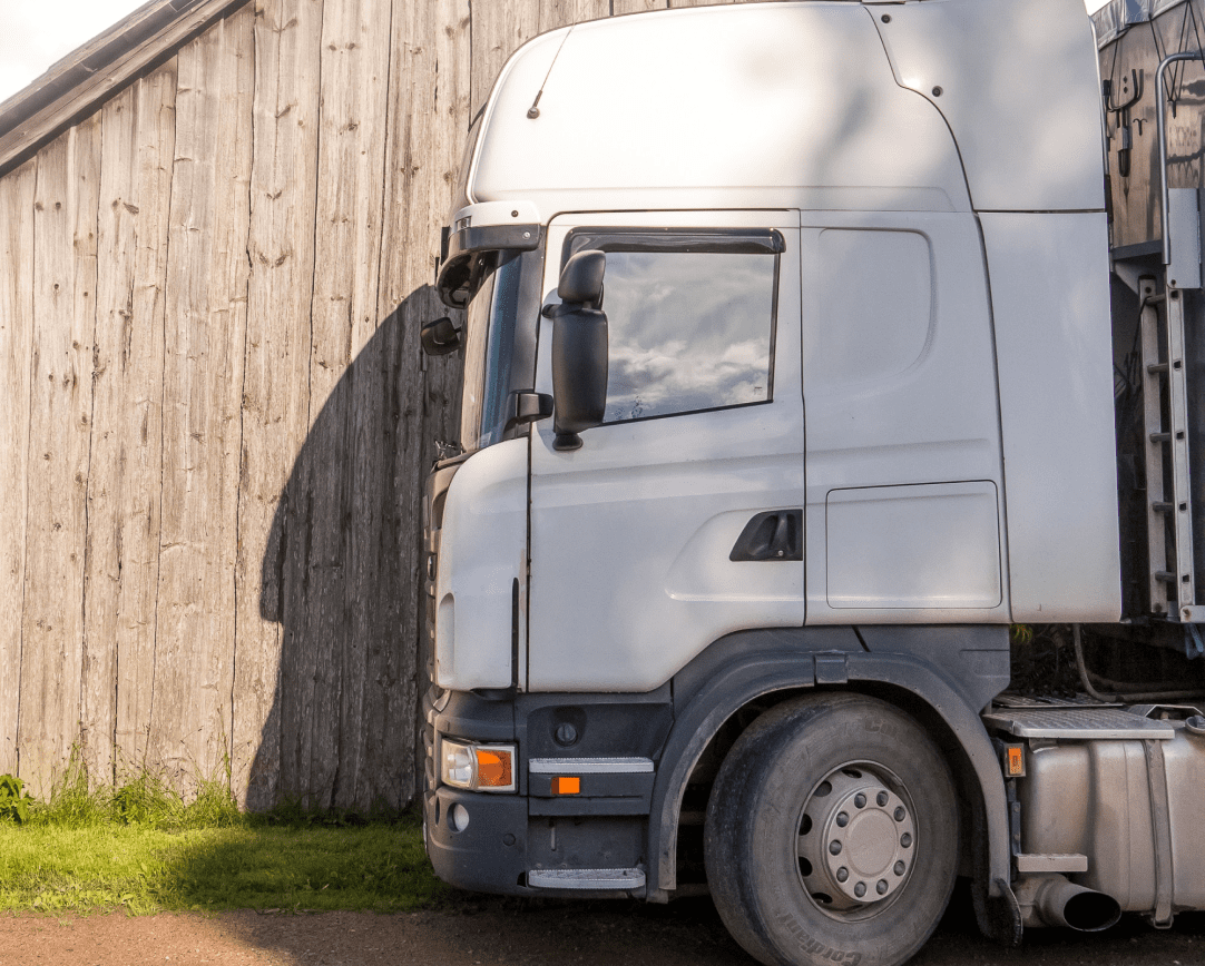 Close up of truck standing idle