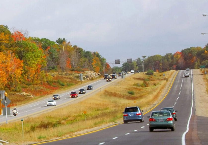 view from truck driving down highway